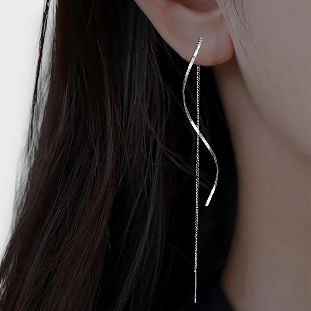 ELWIRA™|ORECCHINI LUNGHI CON FORMA A ONDA