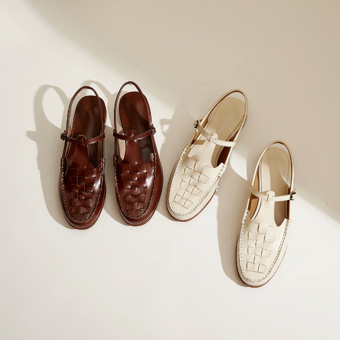GIULIA™ | SANDALI INTRECCIATI IN PELLE
