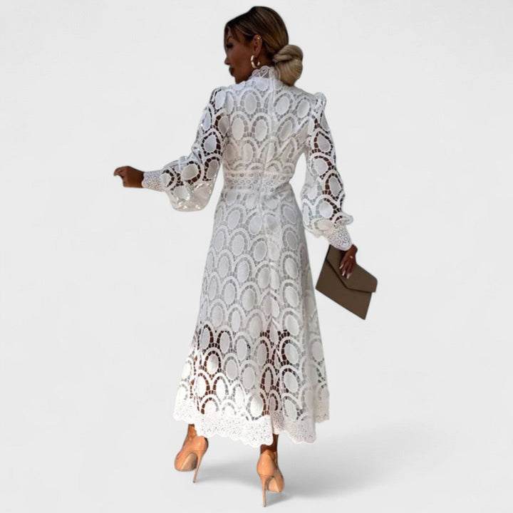 ÉLISE™|ABITO IN PIZZO BRILLANTE E FEMMINILE