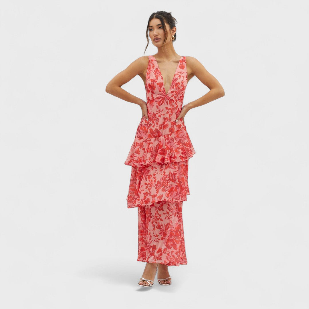 FAYE™|FIORE TURNO ABITO MIDI