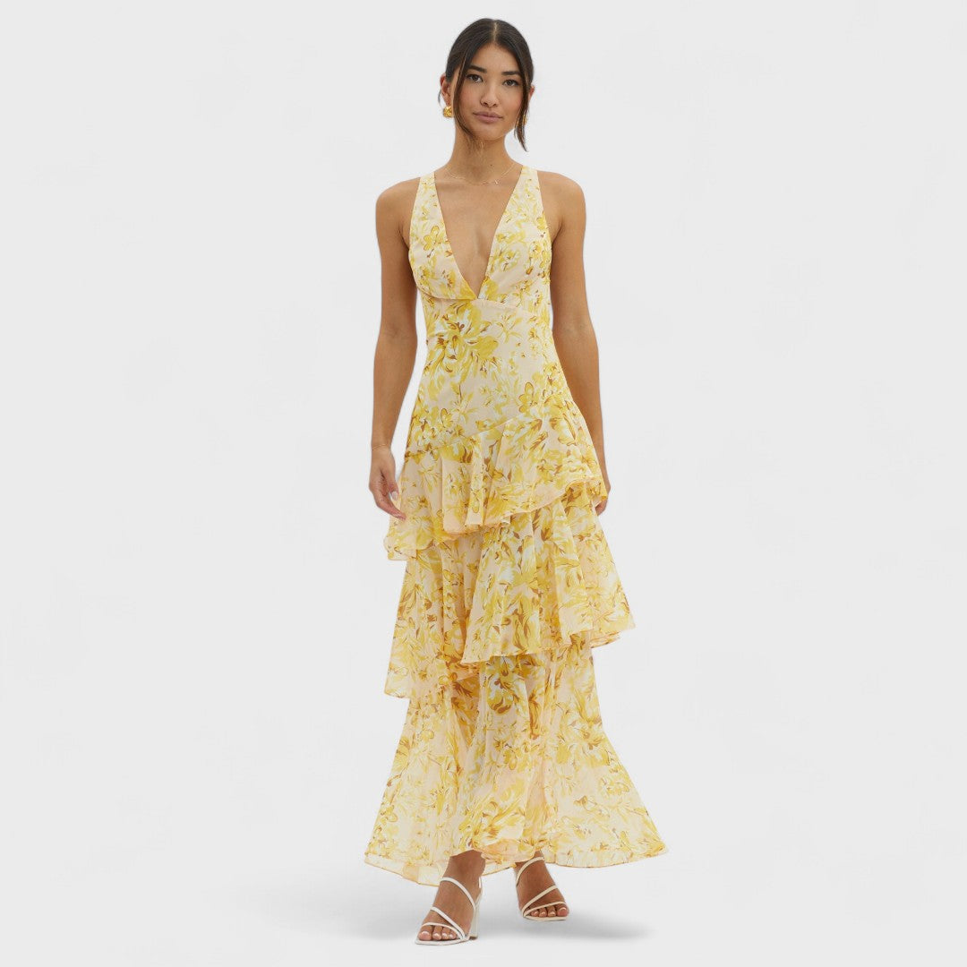 FAYE™|FIORE TURNO ABITO MIDI