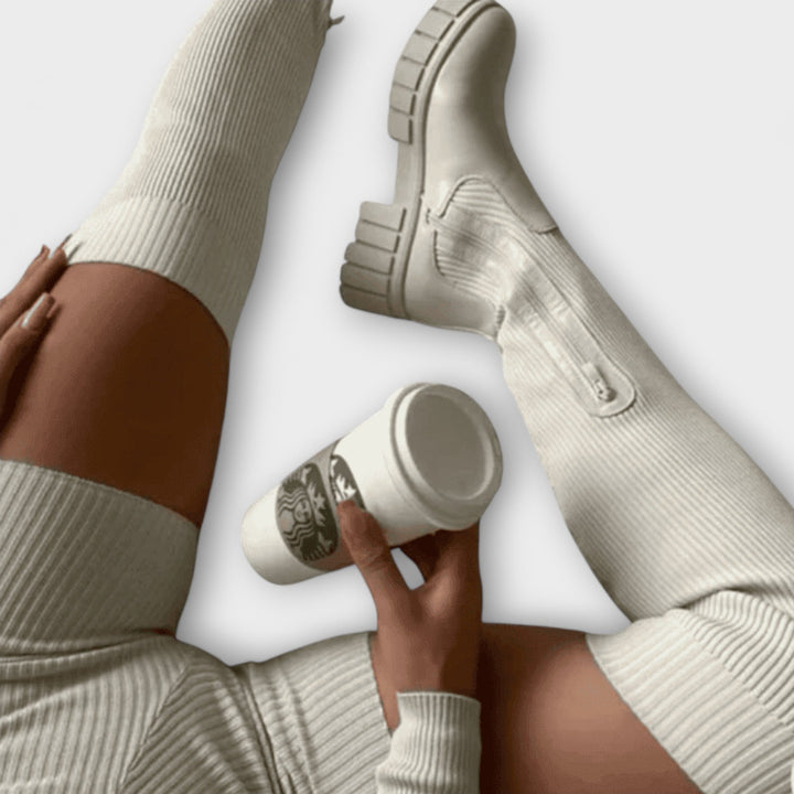 LUREVA™|STIVALI OVERKNEE CON SUOLA CHUNKY