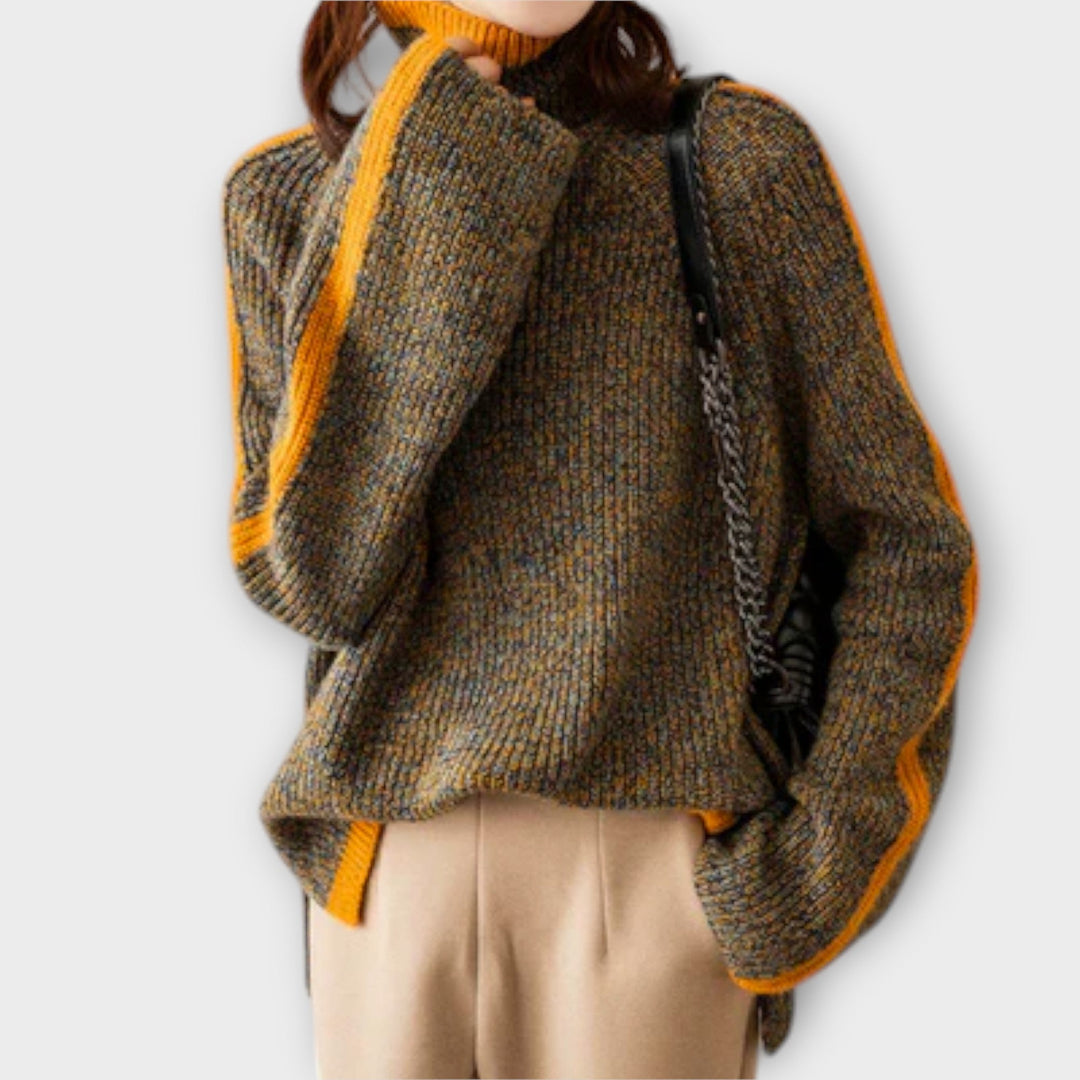 BRESEIS™|MAGLIONE VINTAGE CON COLLO ALTO