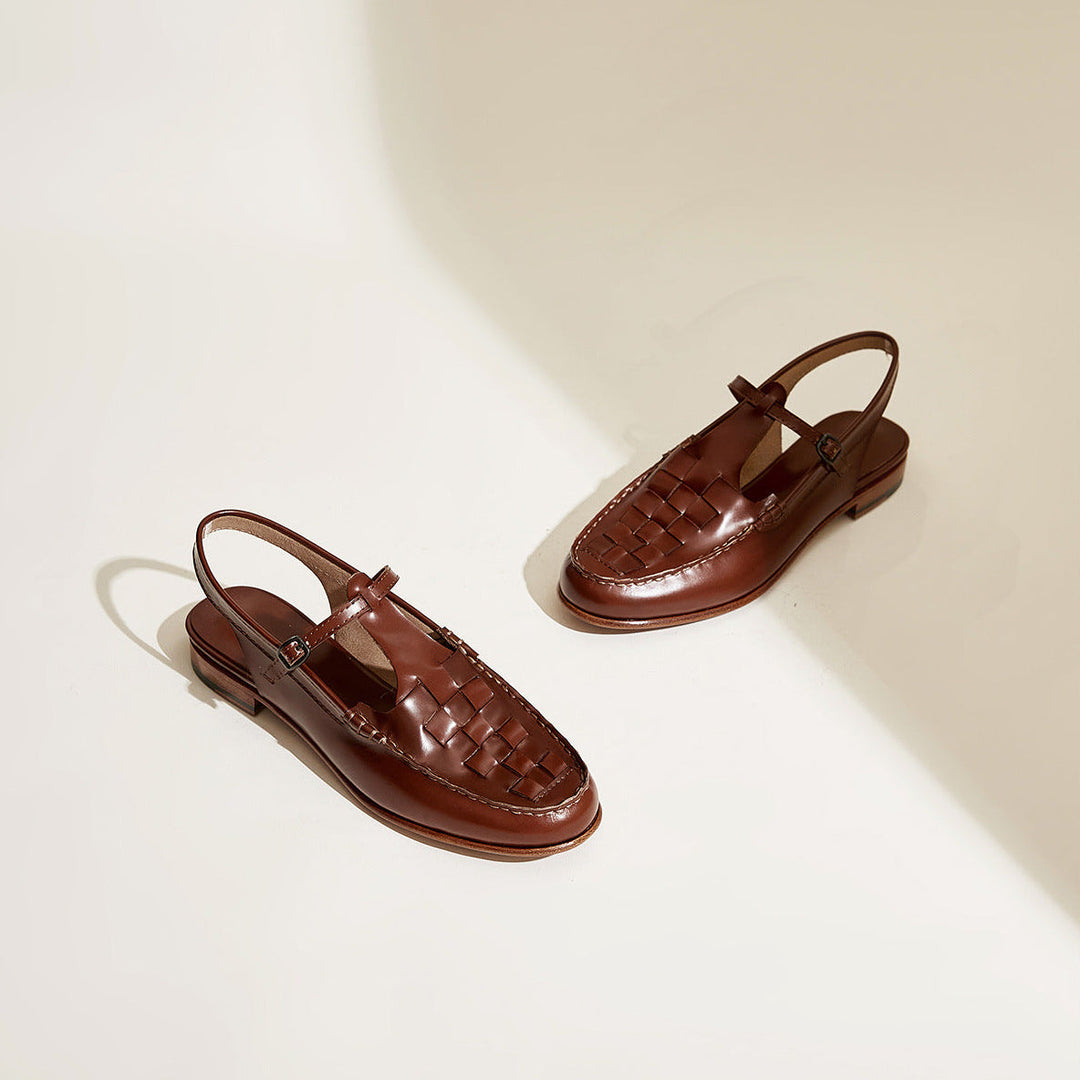 GIULIA™ | SANDALI INTRECCIATI IN PELLE