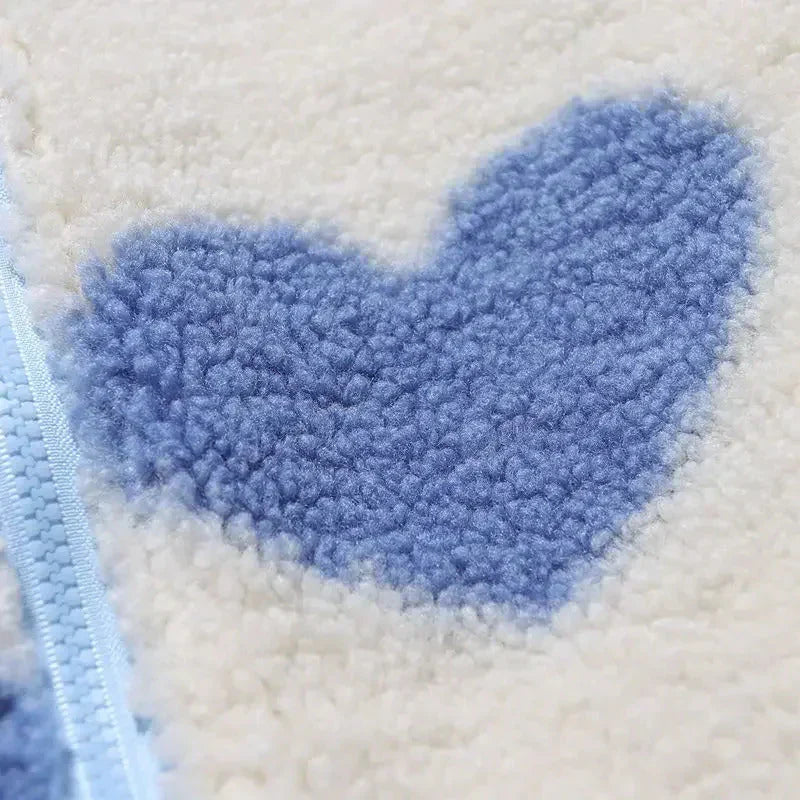 AMORE™|GIACCA REVERSIBILE MORBIDA CON CUORI