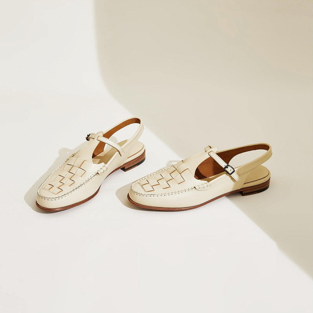 GIULIA™ | SANDALI INTRECCIATI IN PELLE