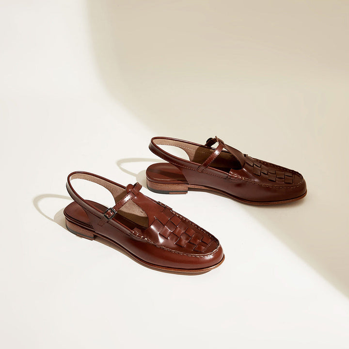 GIULIA™ | SANDALI INTRECCIATI IN PELLE