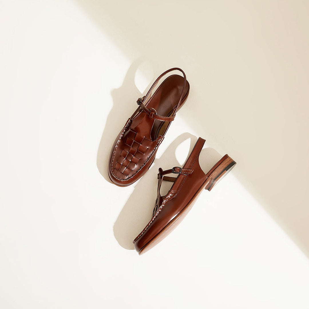 GIULIA™ | SANDALI INTRECCIATI IN PELLE