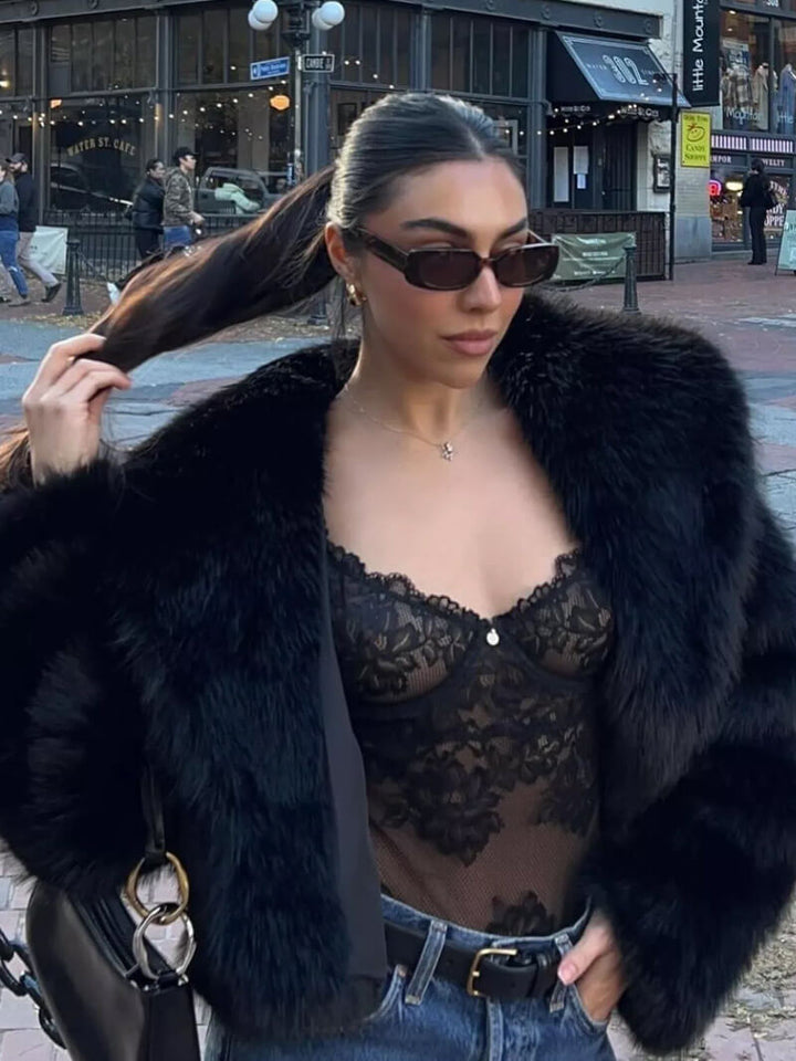 CAPPOTTO IN PELLICCIA SINTETICA JENNA