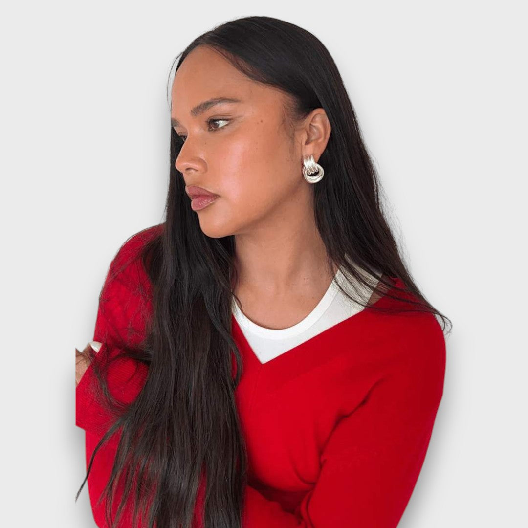 NELA™|ORECCHINI A NODO FILIGRANA IN OTTONE DORATO