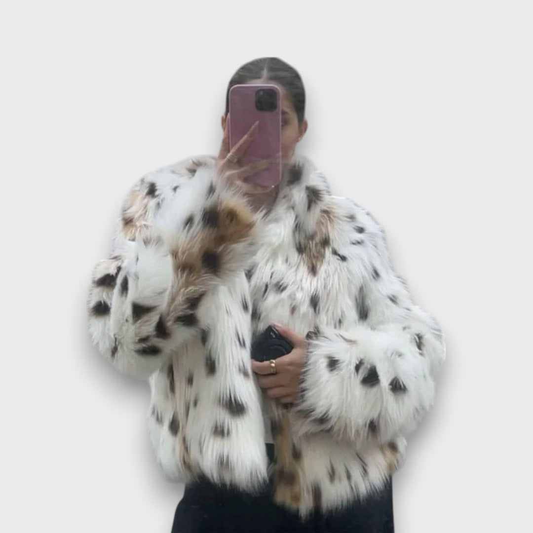 LEOLINE™|GIACCA IN PELLICCIA SINTETICA CON DESIGN ANIMALE