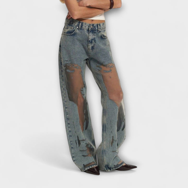 RAYNE™|JEANS IN DENIM BLU TRASPARENTE TRIXIE