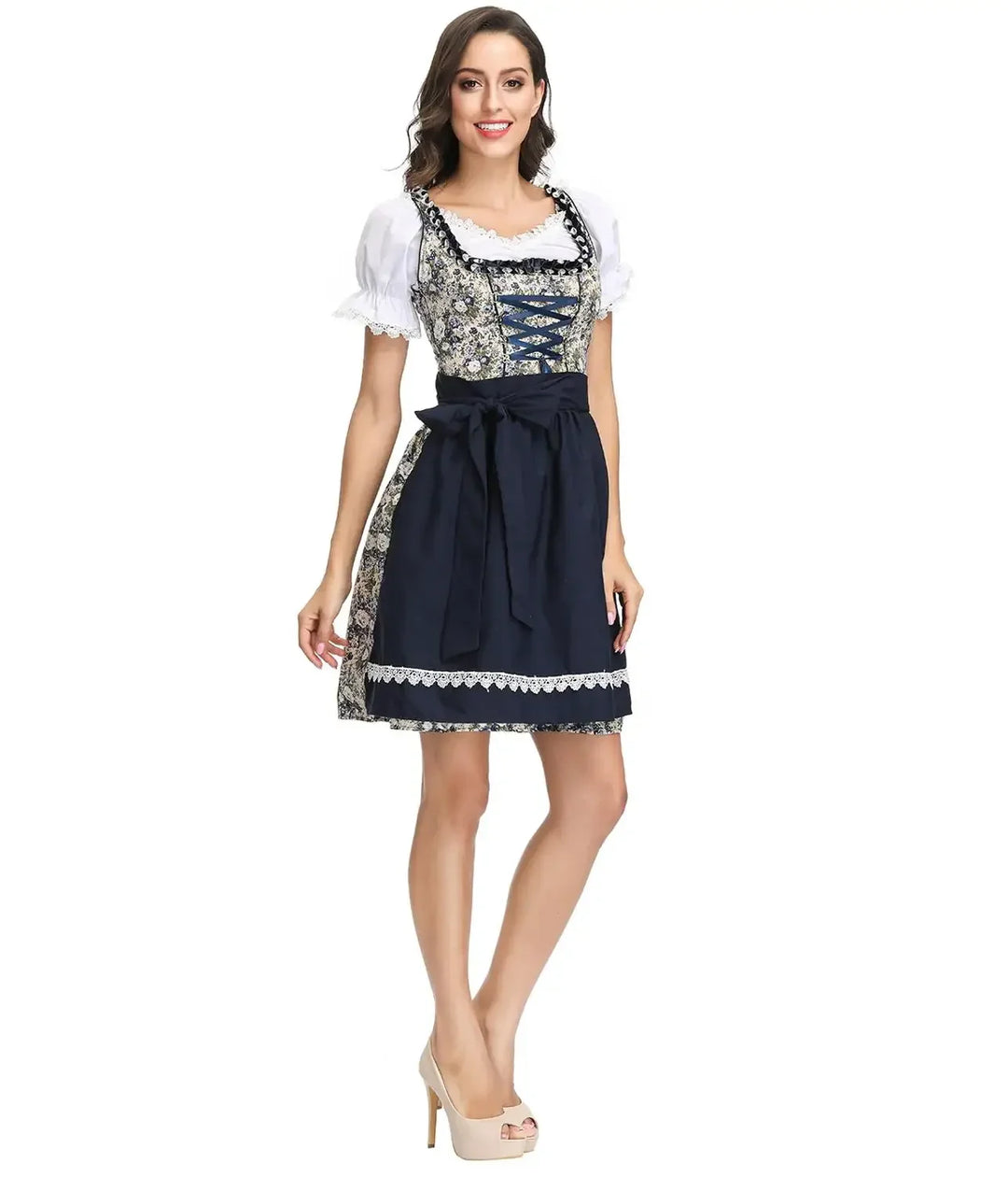 GRETA™|VESTITO DIRNDL TRADIZIONALE CON GREMBIULE
