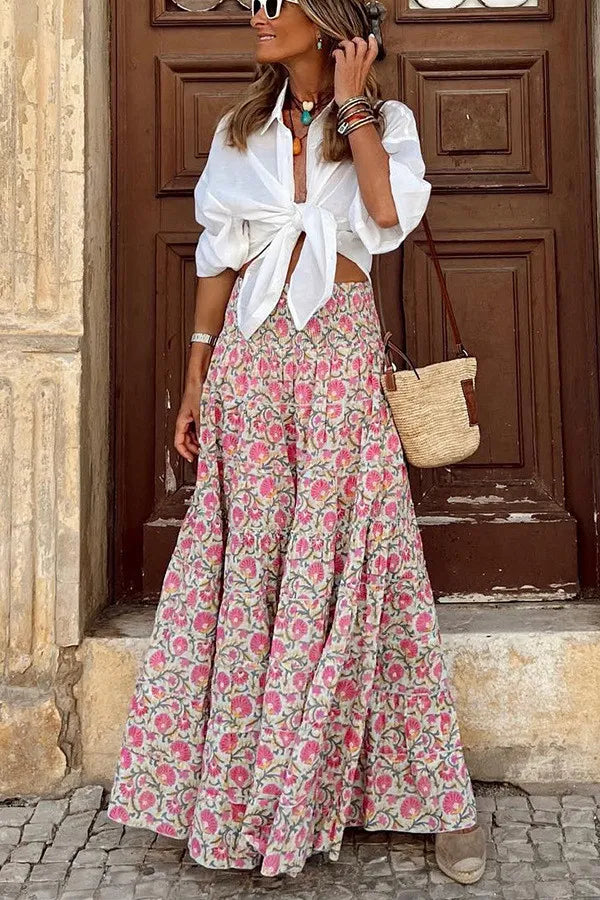 LUCIA™|GONNA LUNGA BOHO FLOREALE