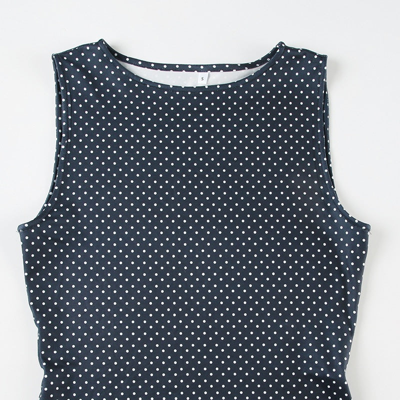 CHIARA™|VESTITO MINI A POIS CON TAGLIO ADERENTE