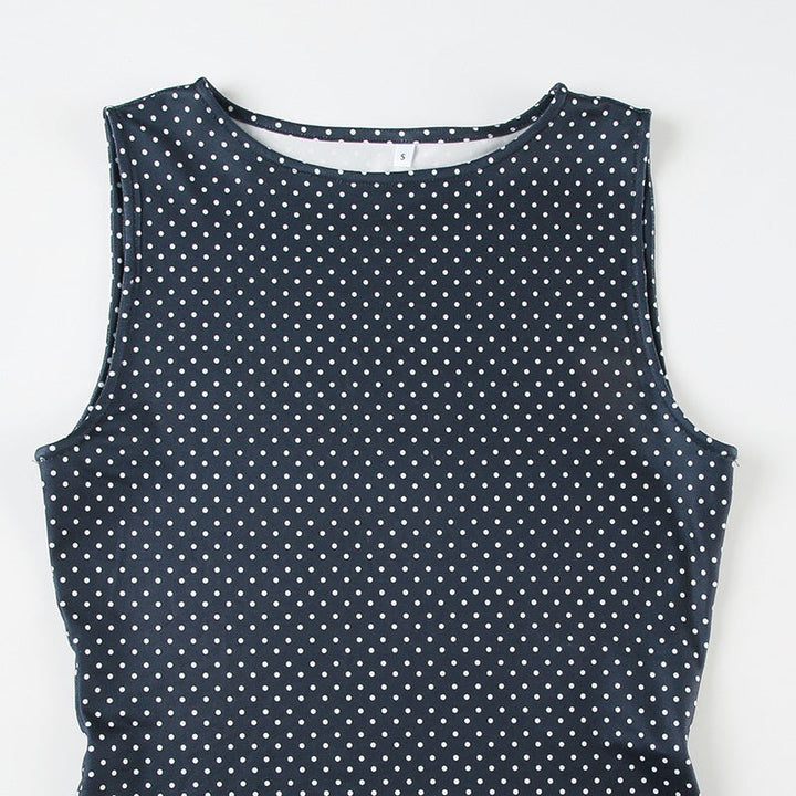 CHIARA™|VESTITO MINI A POIS CON TAGLIO ADERENTE
