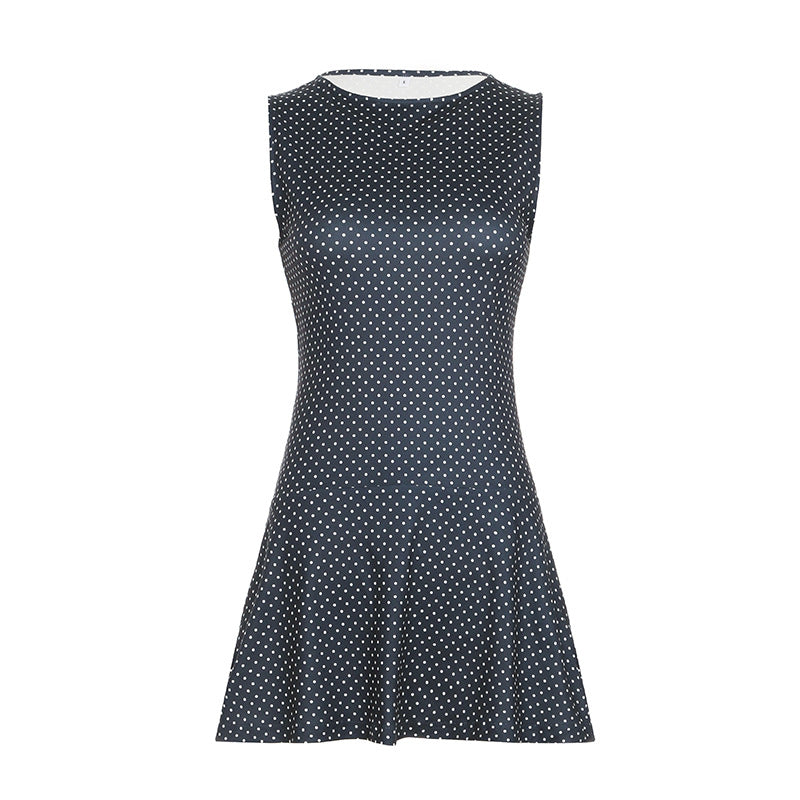 CHIARA™|VESTITO MINI A POIS CON TAGLIO ADERENTE