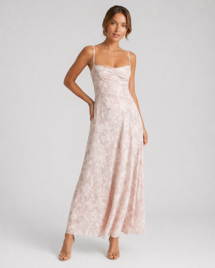 SERAFINA™|VESTITO LUNGO FLOREALE LEGGERO