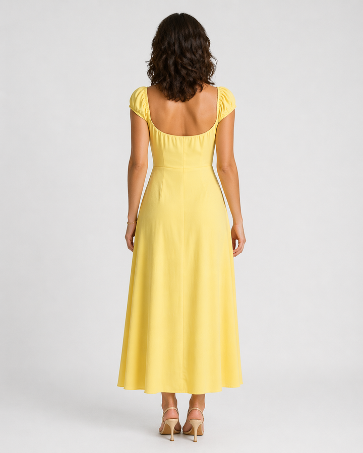 ELISABETTA™|VESTITO MIDI ROMANTICO CON MANICHE A SBALZO