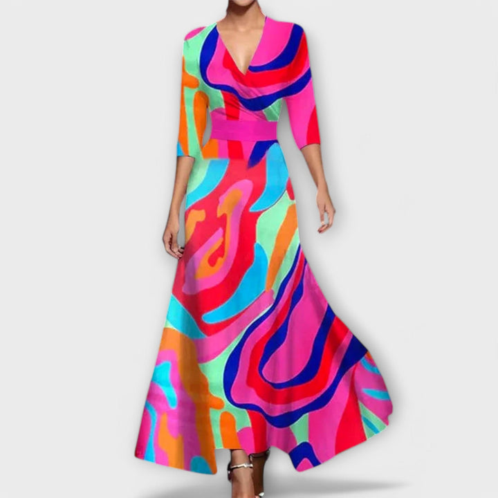 ALMA™|ABITO DA DONNA ELEGANTE CON DESIGN A MANICHE