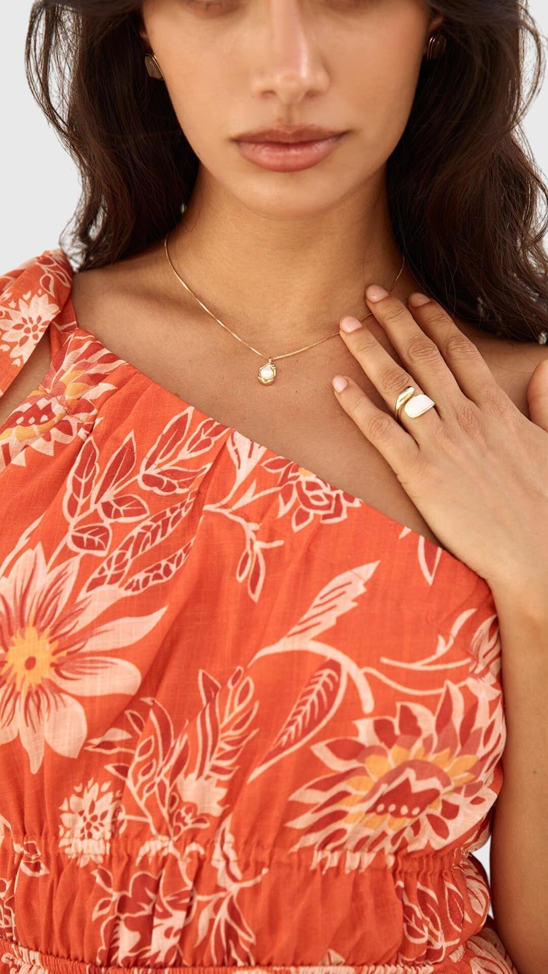 BAILEY™|COLLANA CON PENDENTE IN PERLA DORATA