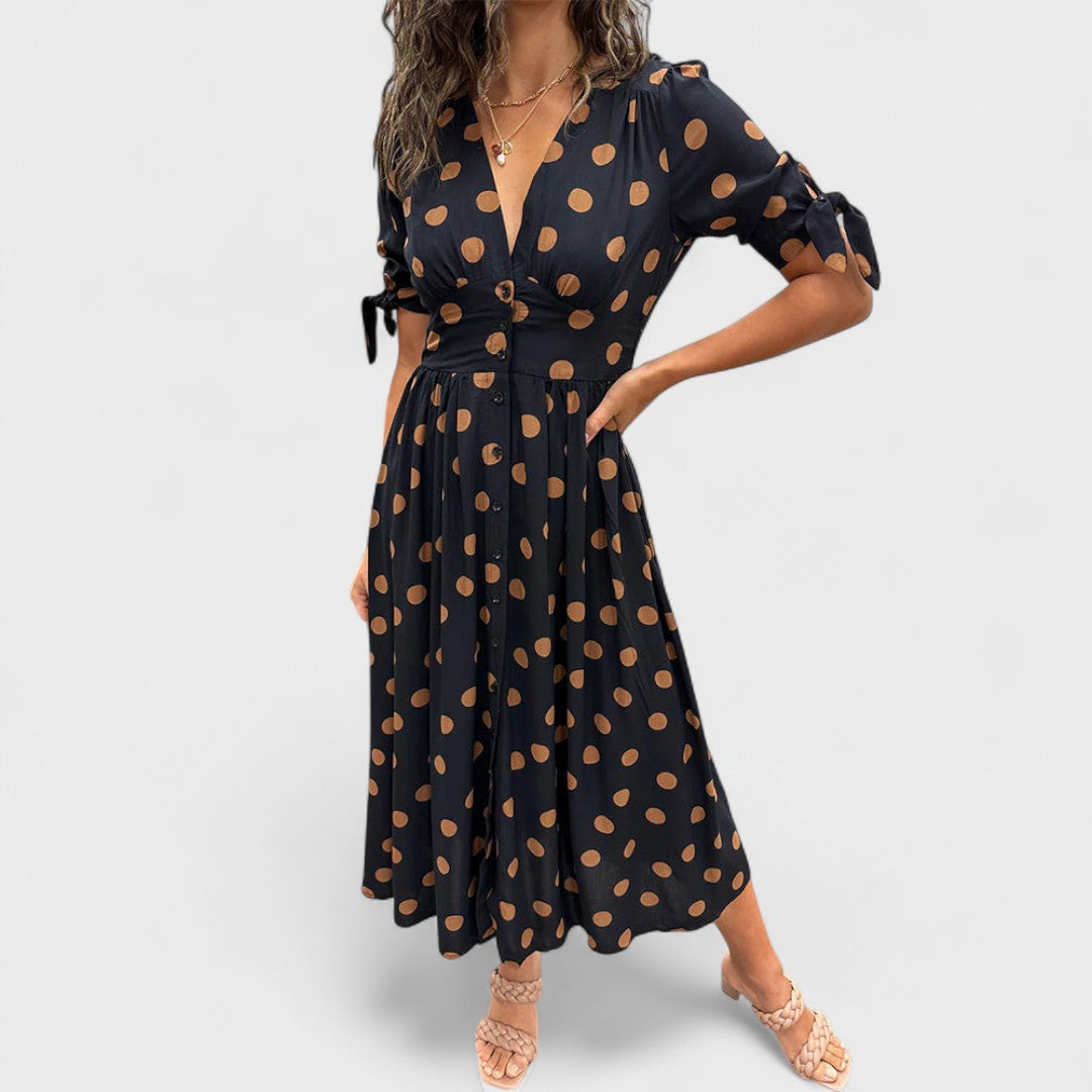 MONIQUE™|VESTITO ELEGANTE A POIS