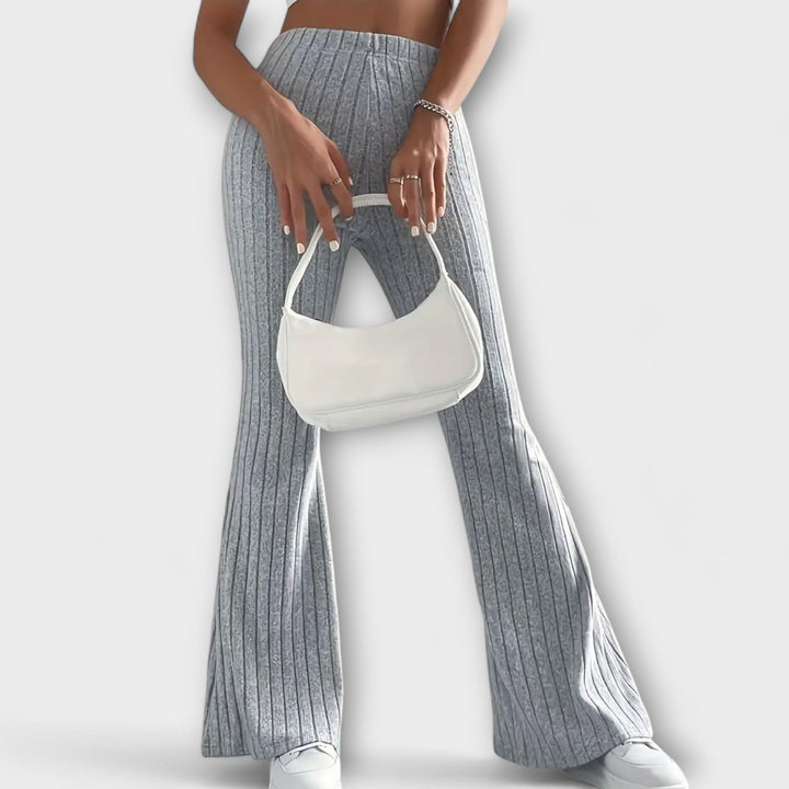 LURETTA™|PANTALONI SVASATI CON STRUTTURA FINE