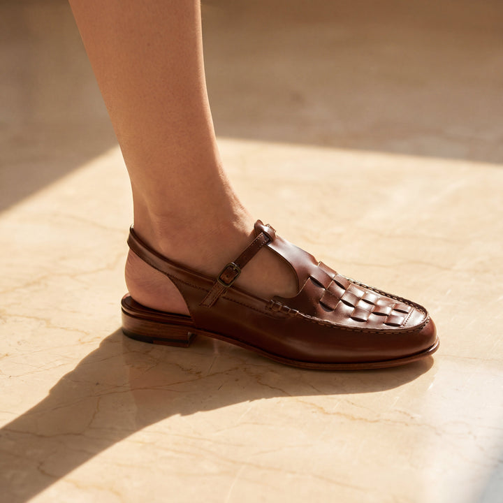 GIULIA™ | SANDALI INTRECCIATI IN PELLE
