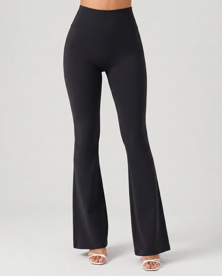 SERENA™|PANTALONI FLARE A VITA ALTA IN TESSUTO ELASTICO MODELLANTE