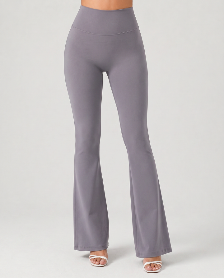 SERENA™|PANTALONI FLARE A VITA ALTA IN TESSUTO ELASTICO MODELLANTE