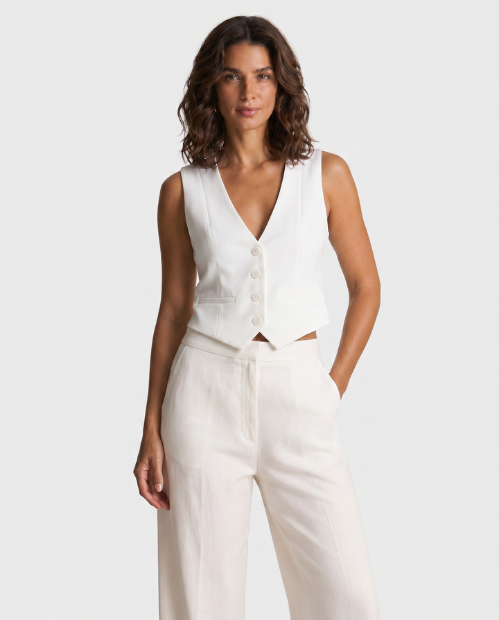 ALLEGRA™|TOP GILET SARTORIALE ELEGANTE CON BOTTONI