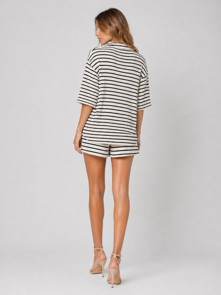 MARTINA™|SET CASUAL CON CAMICIA E SHORTS