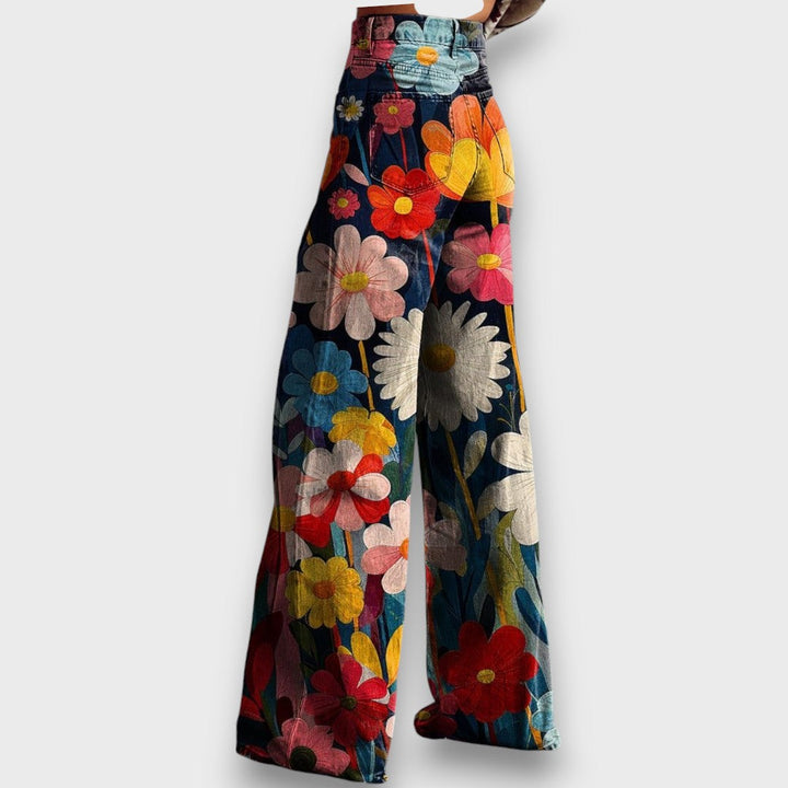 TALIRA™|PANTALONI LARGHI CON ANIMA FLOREALE