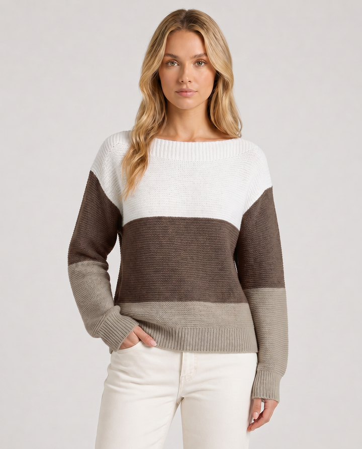 LUCIA™|MAGLIA COLOR BLOCK TONI VERDI
