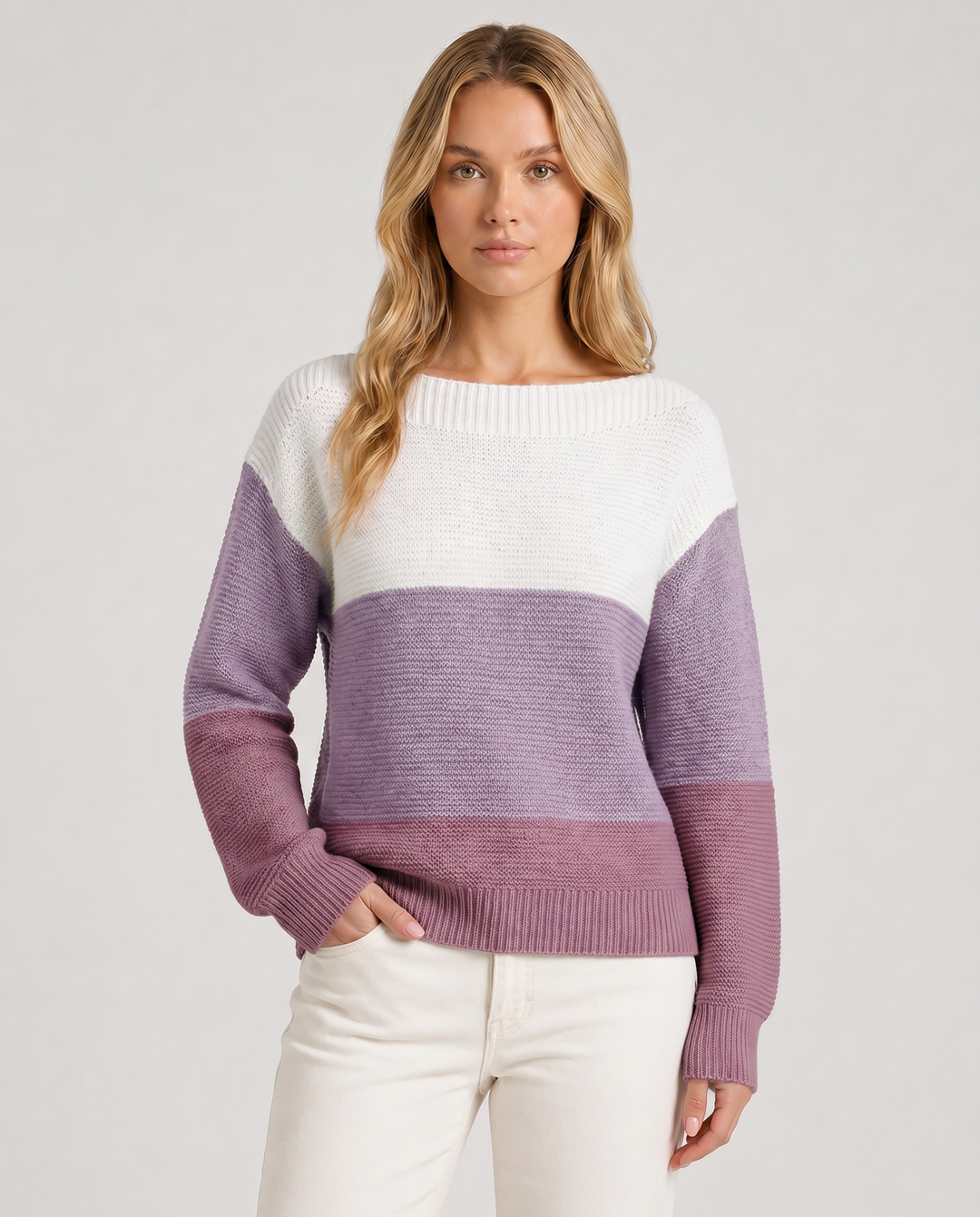 LUCIA™|MAGLIA COLOR BLOCK TONI VERDI