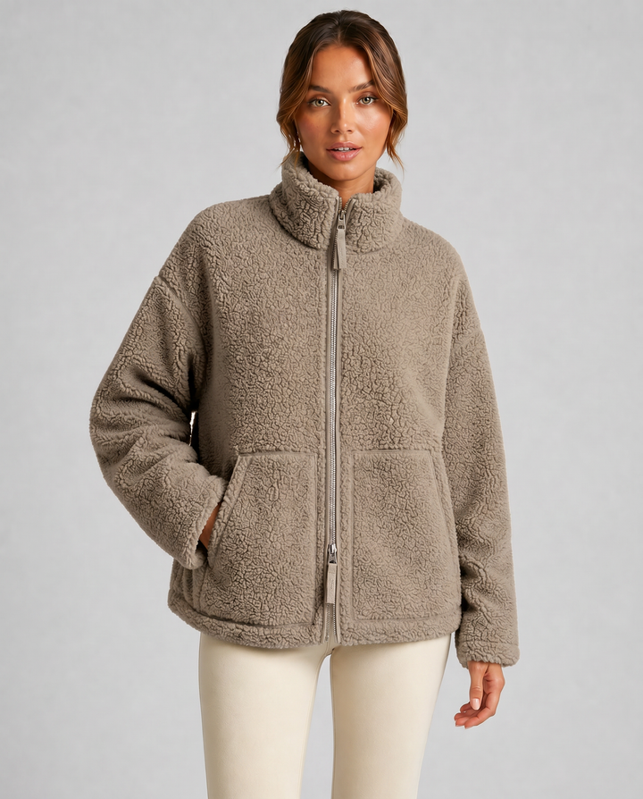 MARTINA™|GIACCA TEDDY MORBIDA CON ZIP
