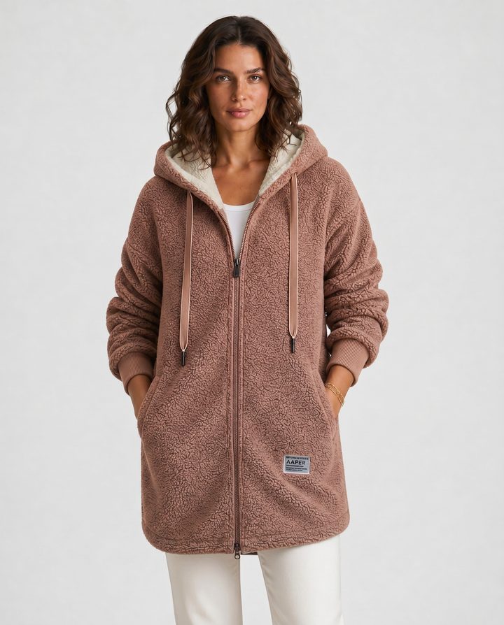 ELENA™|GIACCA TEDDY CON CAPPUCCIO FODERATO
