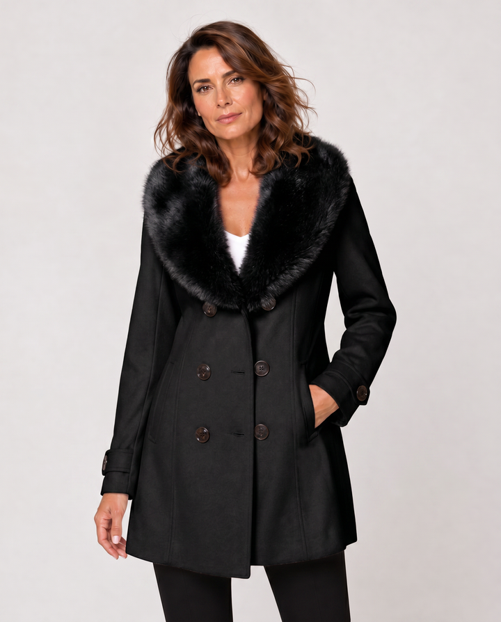VITTORIA™|CAPPOTTO ELEGANTE CON COLLO IN ECO-PELLE