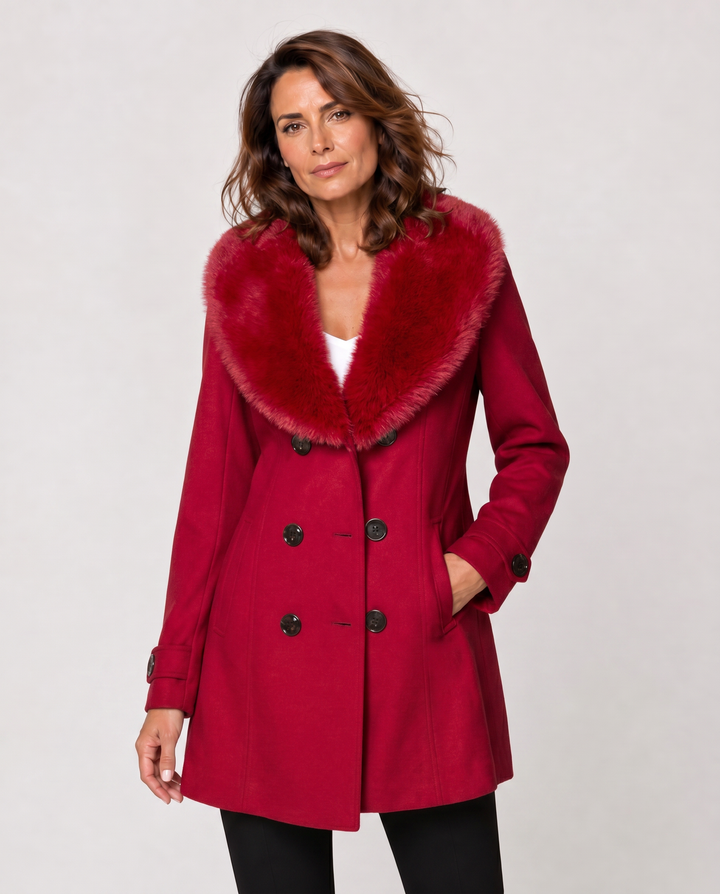 VITTORIA™|CAPPOTTO ELEGANTE CON COLLO IN ECO-PELLE