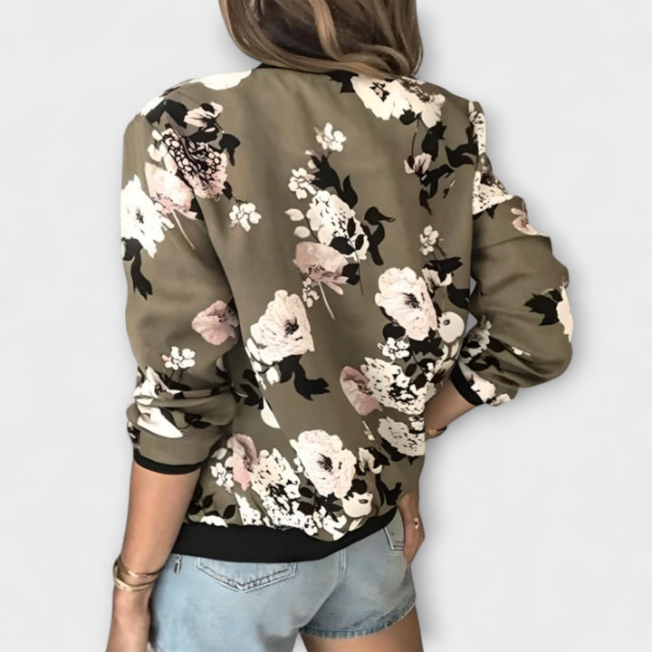 KAELIN™|GIACCA BOMBER ELEGANTE CON FIORI
