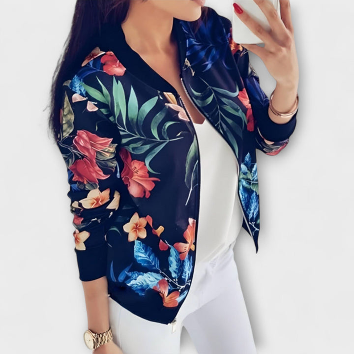 KAELIN™|GIACCA BOMBER ELEGANTE CON FIORI
