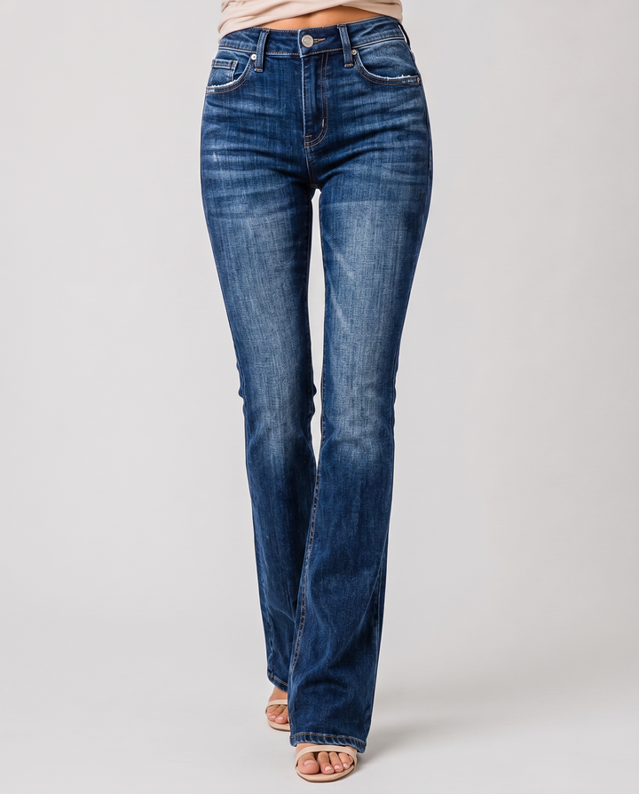 CATERINA™|JEANS A GAMBA DRITTA VITA ALTA
