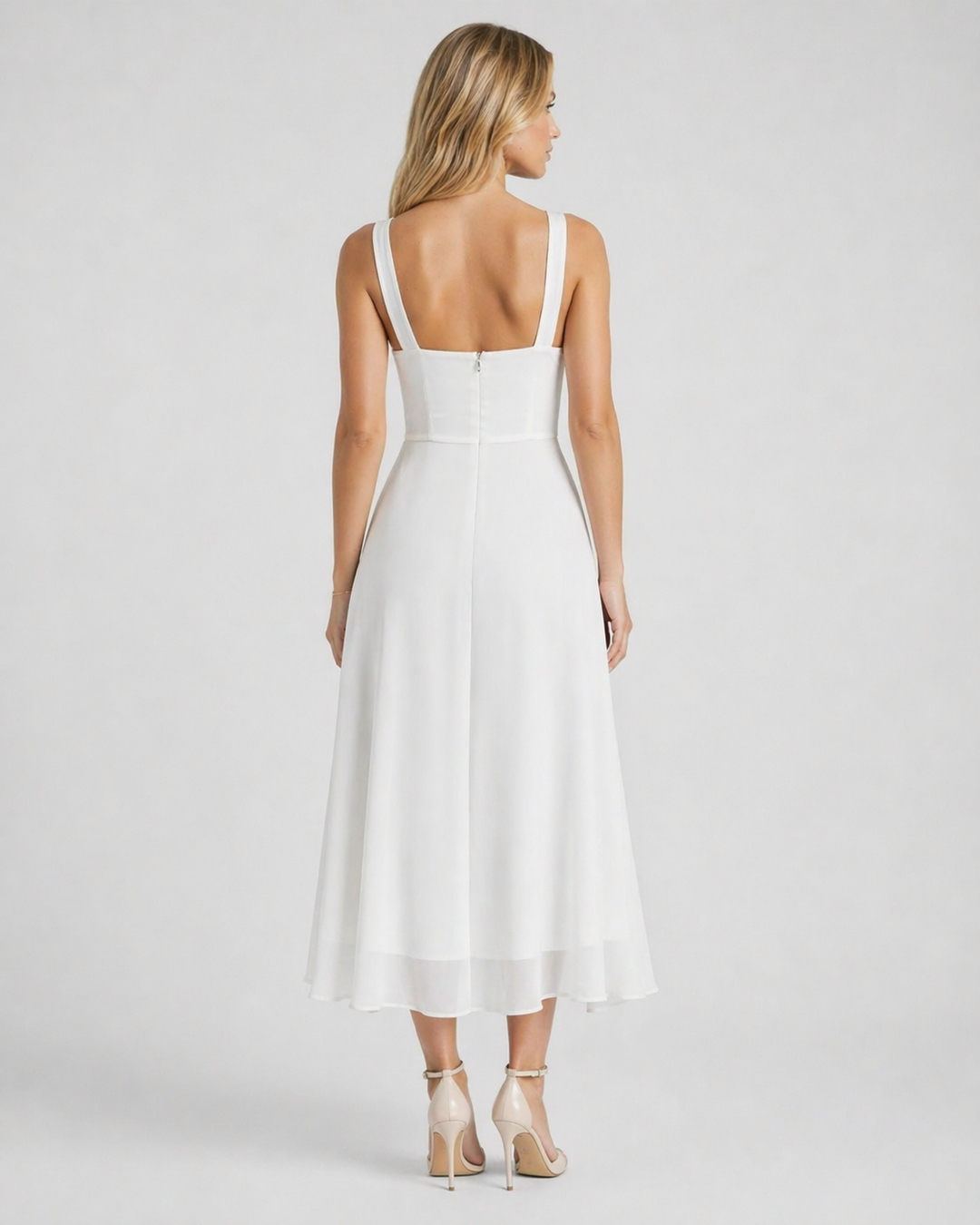 CHIARA™|VESTITO MIDI ELEGANTE CON SCOLLO QUADRATO