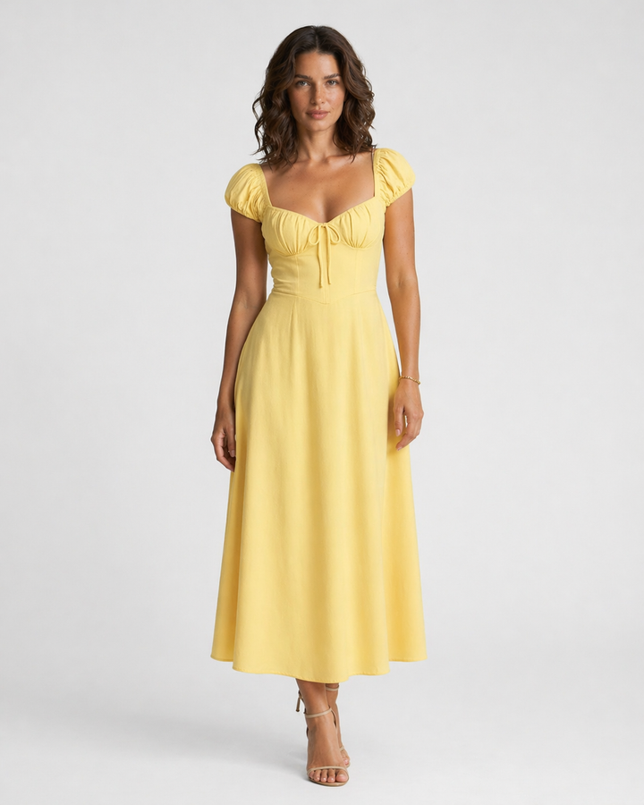 ELISABETTA™|VESTITO MIDI ROMANTICO CON MANICHE A SBALZO