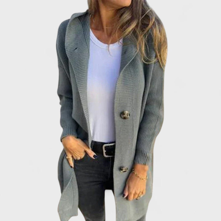 ADRIANA™|GIACCA LUNGA CON CAPPUCCIO E BOTTONI